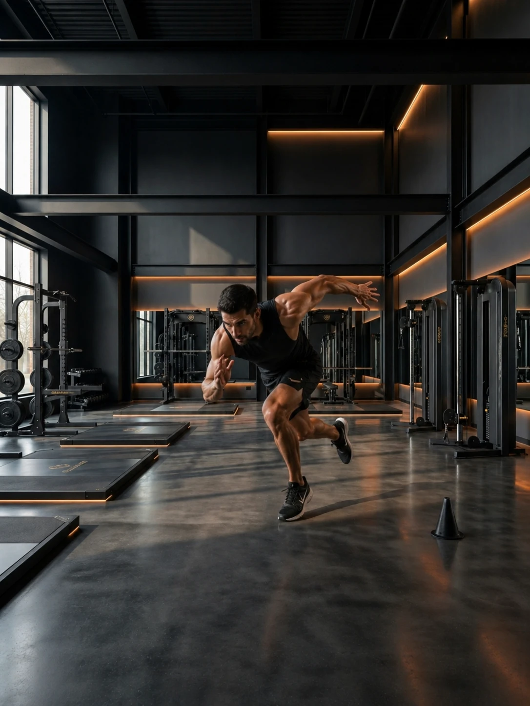 Atleta Fitlab durante una sessione di forza