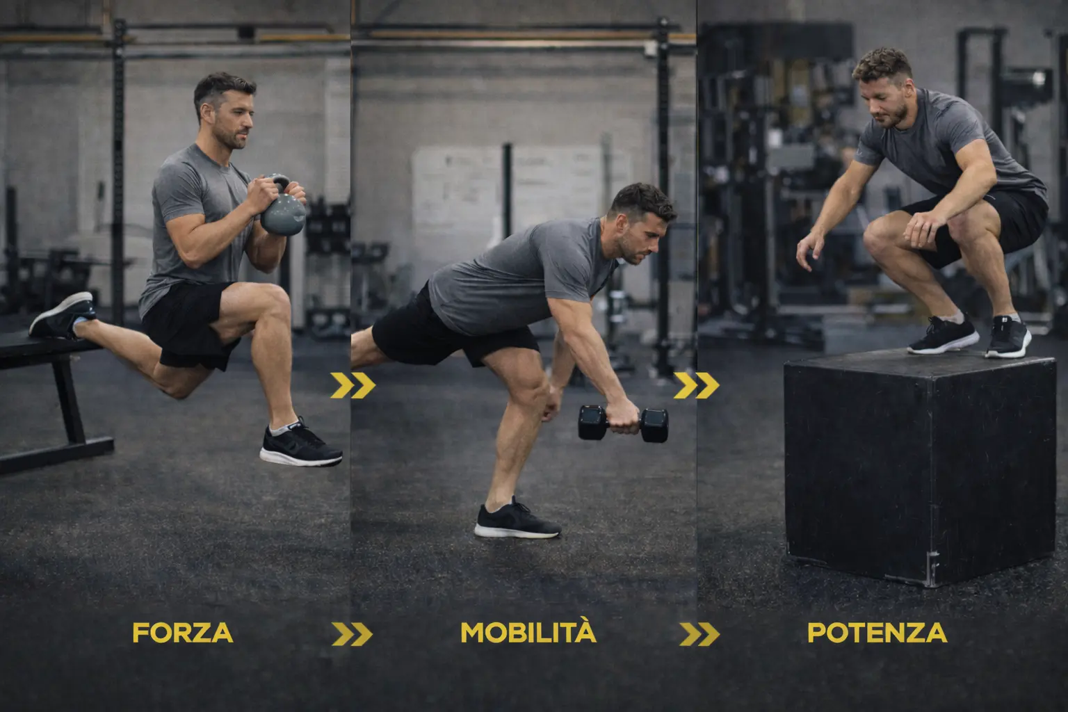 Allenamento forza mobilità e potenza: progressione Fitlab